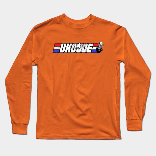 U.X.O. Joe, a real grid hero! Long Sleeve T-Shirt by The Blue Deck